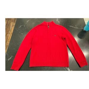CHAPS Red knit sweater 100% Cotton men's Medium